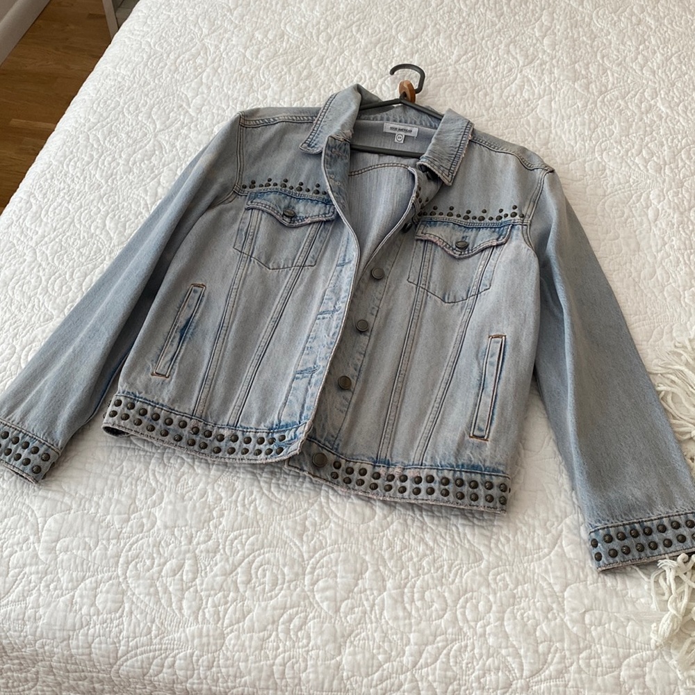 Good America Studded Denim Jacket